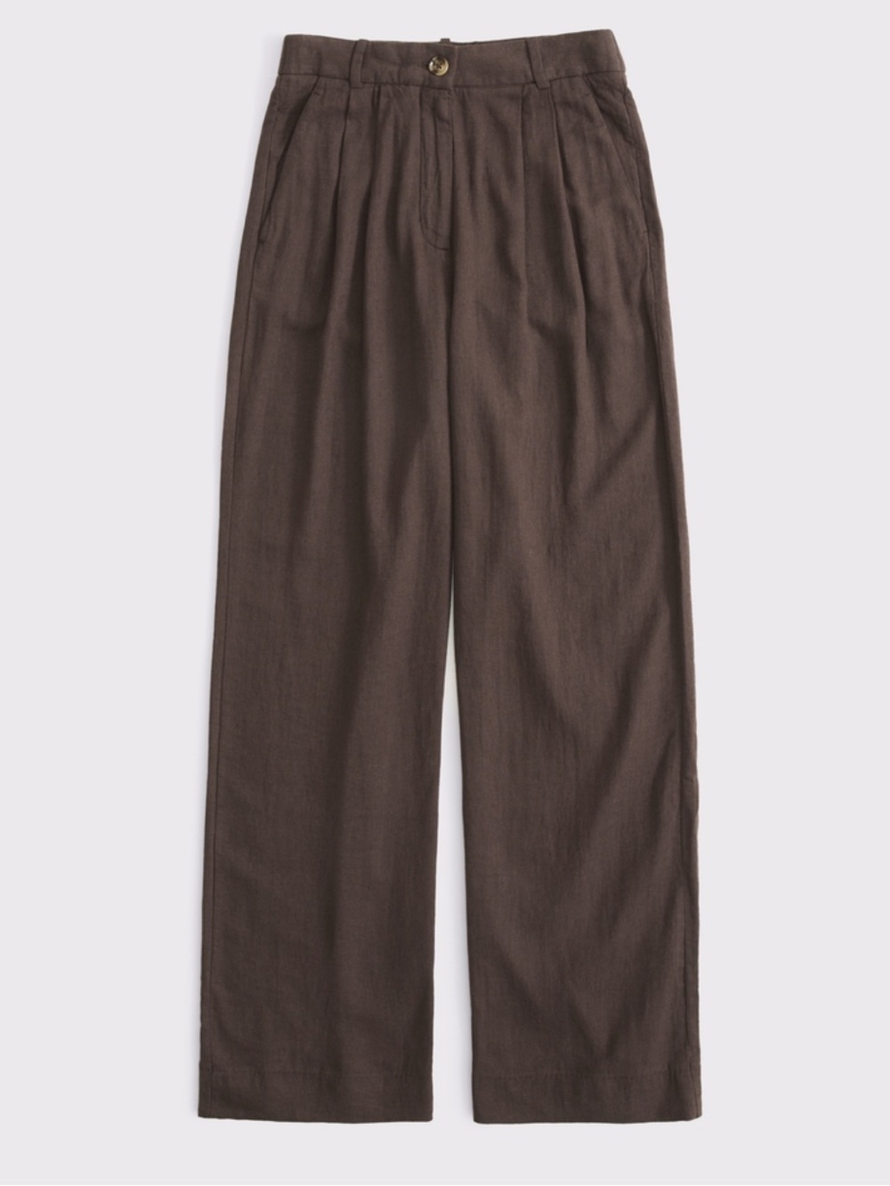 A&F Sloane Linen-Blend tailored Wide Leg Pant 25 Short - Inseam 27” - Picture 6 of 8